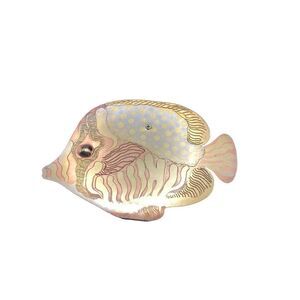 Tropical fish mixed metal tone pin large